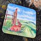 Sussex Rabbit Coaster set from an original watercolour print