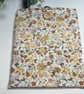 Handmade Padded Book Bag: Yellow Floral Book Cover, Book Protector - Image 1