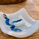 50% SALE!  Handmade fused glass dish