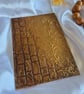 Original textured artwork, Golden floral acrylic painting, Free UK delivery  - Image 2