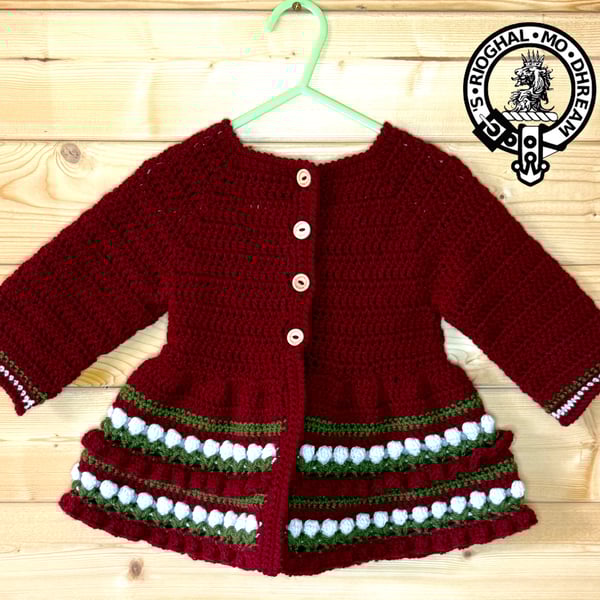 Gorgeous Cardigan with Featured Flowers 9 - 12 Months