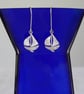 Sterling Silver Sail Boat Earrings