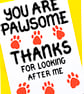 Thank You For Looking After Me Card From Dog, Cat, Rabbit, Pet, Puppy Kitten  - Image 4
