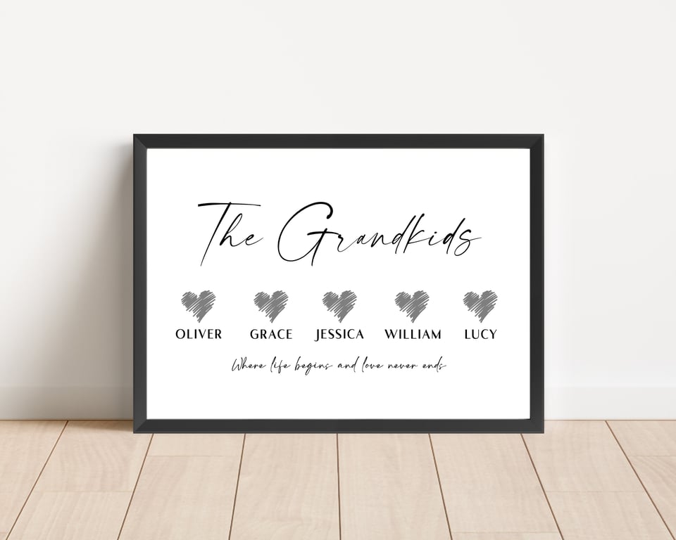 Personalised The Grandkids Print