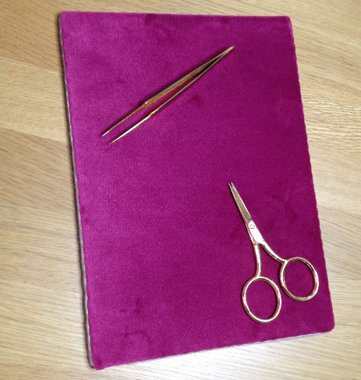 Velvet Goldwork Embroidery Board or Beading Board