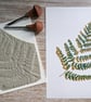 Forest Fern Linoprint, original leaf print linocut, natural botanical art - Image 5