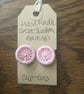 Dorset Button Clip-on Earrings, Pale Pink - Image 1