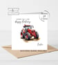 Red Tractor Happy Birthday Card - Image 1