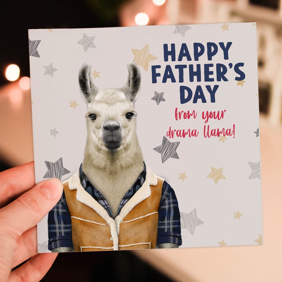 Llama Father’s Day card: From your drama llama (Animalyser)