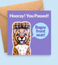 Funny Passed Driving Test Card - Bagsy Front Seat - Puma Congratulations Card