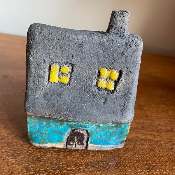 SALE! - miniature rustic raku cottage