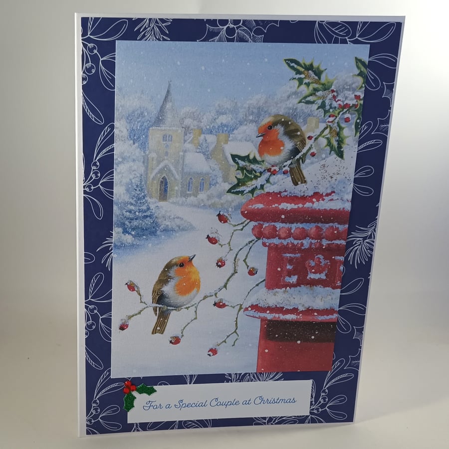 Handmade Christmas card for a Special Couple