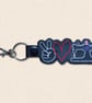 Sewing Machine Keyring - Peace Love Sewing Bag Charm - Image 3