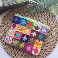 Crochet Book Kindle Sleeve Pouch Mint Green