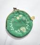 Embroidered Coin Purse, Small Clasp Pouch for Coins or Little Items