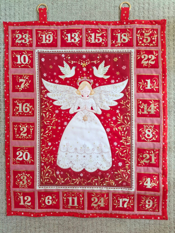 Perpetual fabric Angel Advent Calendar 