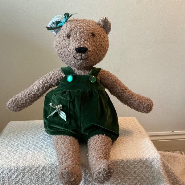 Handmade cuddly keepsake bear for all ages.