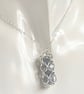 Sterling Silver Captured Angelite Chainmaille Pendant - Image 2