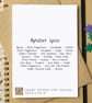 Spices Food Alphabet Greetings Card - Image 2