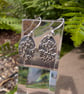 Handmade Fine Silver Drop Earrings - Summer Meadow Design - Image 1