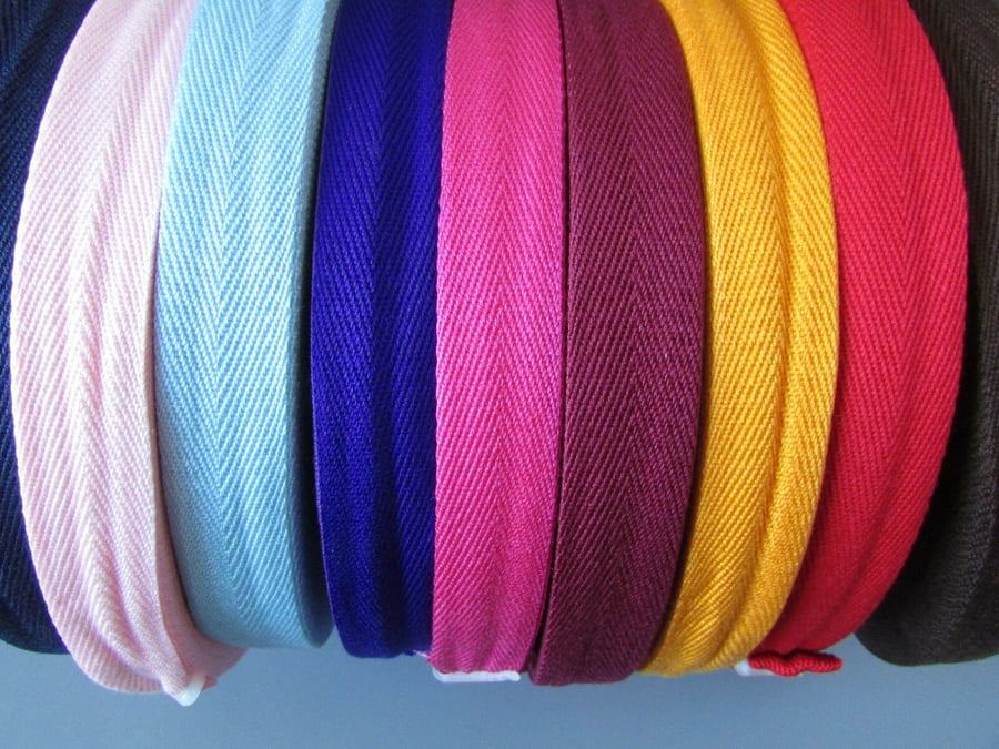 Herringbone Twill Tape 25mm 1" 18 Colours Craft ApronDog Collar