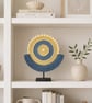 Blue, Off White & Shell Semi Circle Macrame Wall, Shelf & Console Table Decor - Image 5