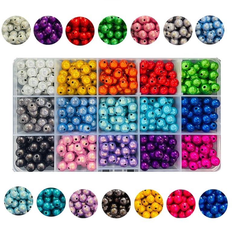 Wholesale 8mm 3D Illusion Acrylic Miracle Beads, a box of approx. 500 pcs 