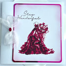 Stay Wonderful glamorous dress Celebrate you today card
