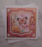 Sending You Butterfly Wishes Vintage Rose Gold Roses 3D Luxury Handmade Card - Image 1