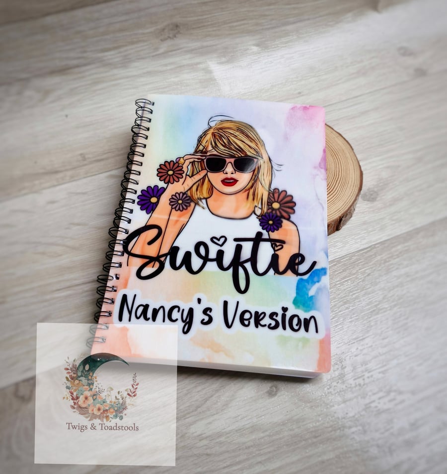 Personalised swiftie notebook journal 