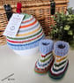 Designer Pure Merino Wool Booties & Hat Set 0-3 size mths  - Image 5