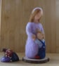  Handmade needle felted Mum with little boy figure - Image 1