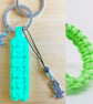 Glow In The Dark Keyring. Paracord Keyring. Owl Keyring. Moon Keyring. Charms. - Image 1