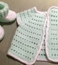 Crochet Baby Cardigan and Booties Set.    Tiny Baby-newborn  - Image 1