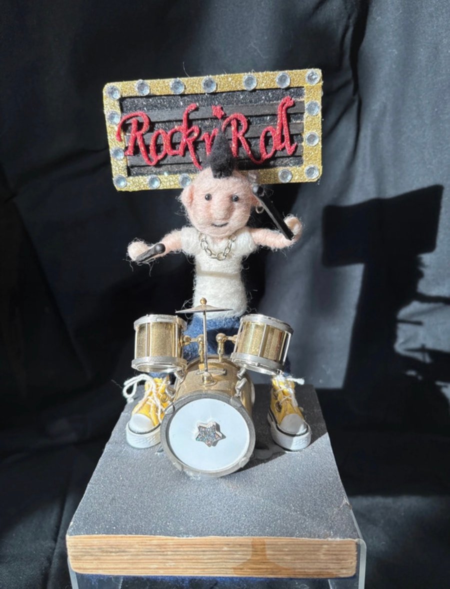 Needle felted rocking Dude