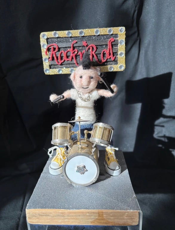 Needle felted rocking Dude