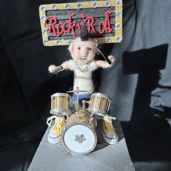 Needle felted rocking Dude