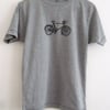 Racing bike Mens printed grey ethical T shirt 
