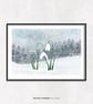 Snowdrops Illustrated Art Print - Image 2