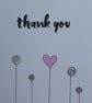 Thank You Card - Pink & White Sequins - Image 2