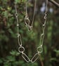  Silver Paperclip and Circles Chain Link Necklace - Image 6