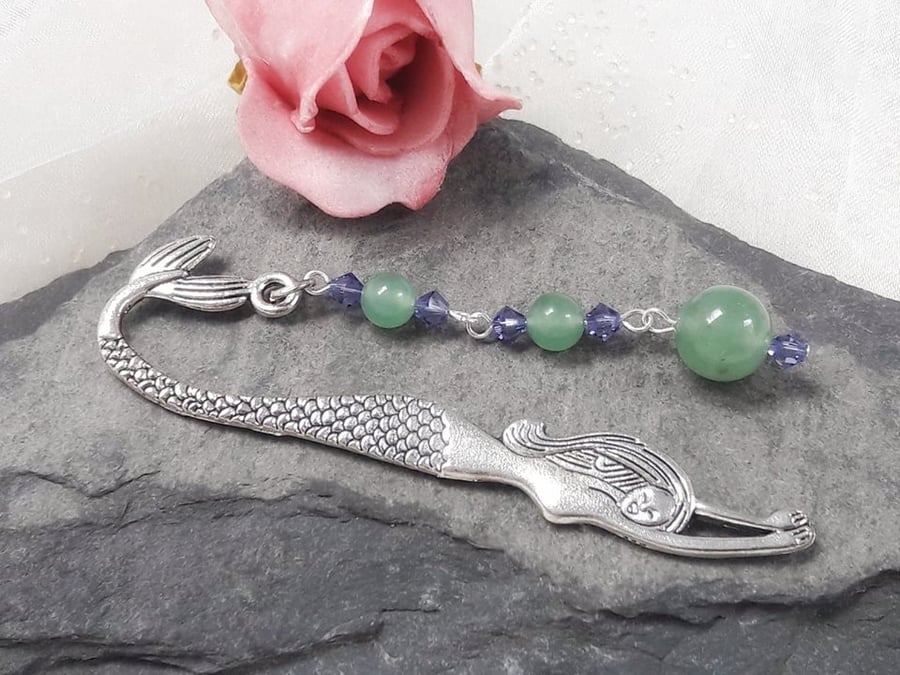 Gemstone and Crystal Mermaid Bookmark