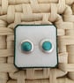 Scroll Edged Teal Studs - Image 2