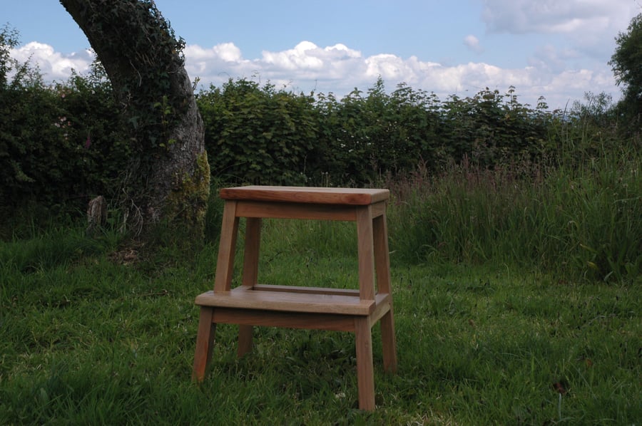 Hwylus - Step Stool Handmade in Beech and Two Oaks