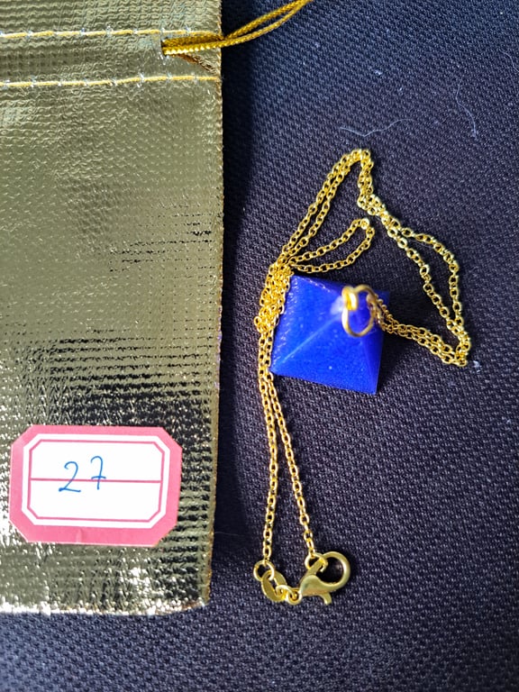 Handmade Resin Pendant Necklace – Unique Gift with Gold Chain or Cord