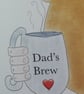 Beardy Bloke Having a Brew, Blank Card  - Image 3