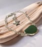 Sea Glass Silver Charm Bracelet - Image 8