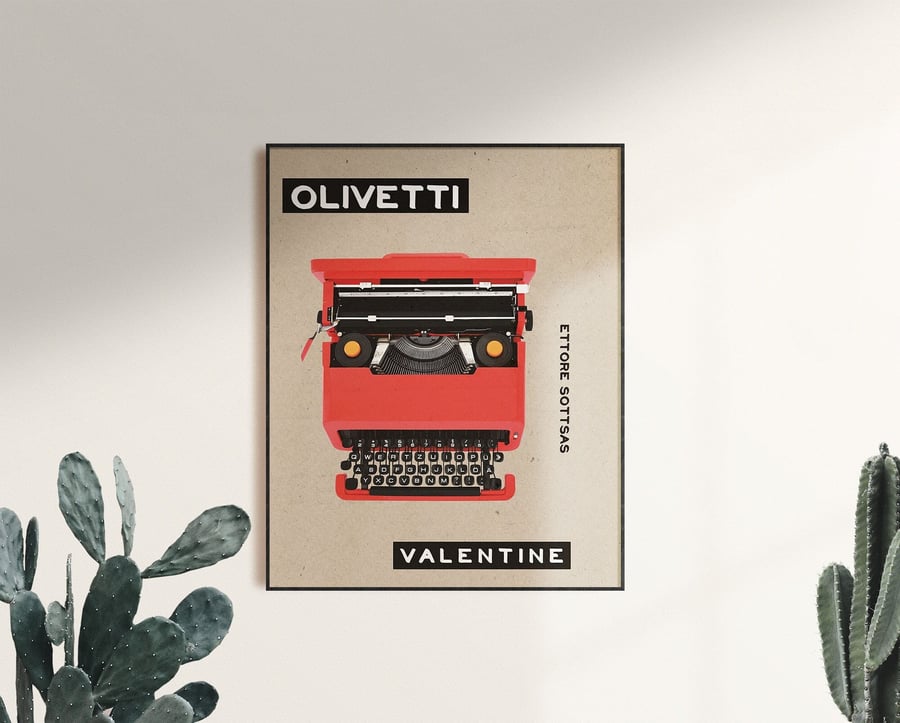 Olivetti Valentine, Ettore Sottsass, Typewriter Print