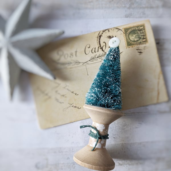 Vintage Bobbin Christmas Tree Decoration