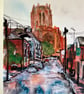 Pilgrim street watercolour print - Image 2